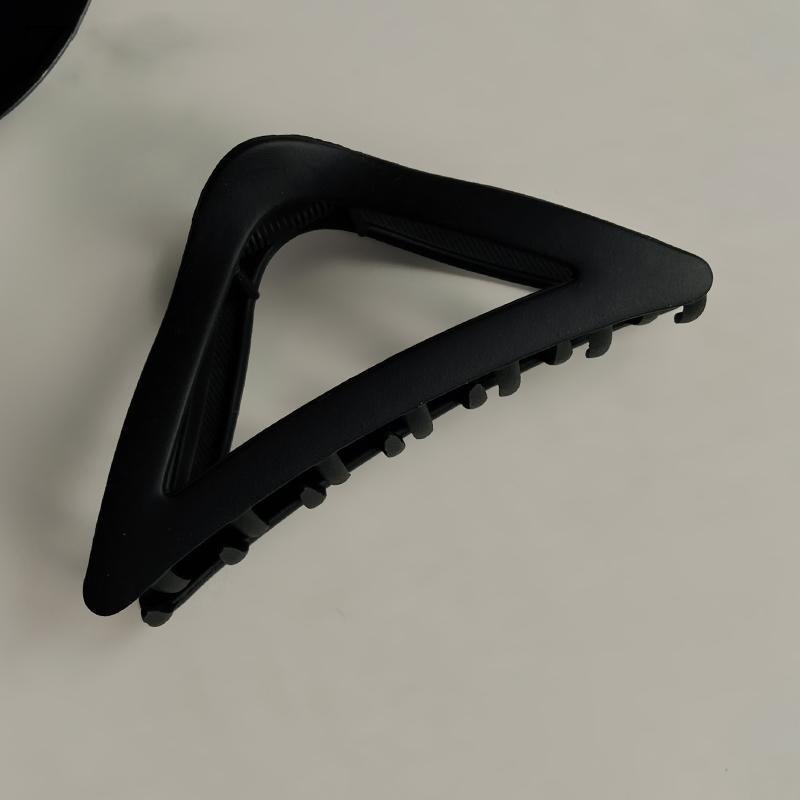 Hair Styling Tools: Women's Simple Hair Claws Clip Large Geometric Barrette Ponytail Clamp Hairpin - Black