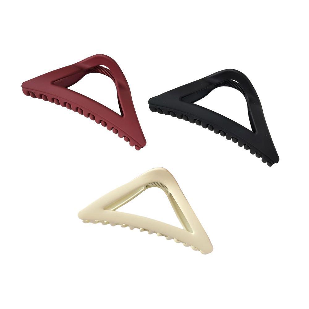 Hair Styling Tools: Women's Simple Hair Claws Clip Large Geometric Barrette Ponytail Clamp Hairpin - Wine Red