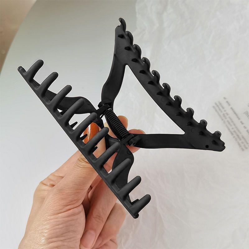 Hair Styling Tools: Women's Simple Hair Claws Clip Large Geometric Barrette Ponytail Clamp Hairpin - Wine Red