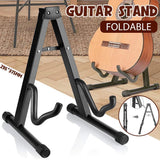 Guitars: Folding Guitar Stand Floor Rack Electric Acoustic Bass Gig Holder Rack Portable