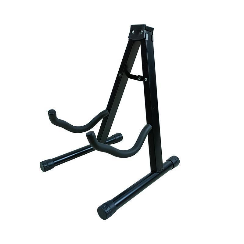 Guitars: Folding Guitar Stand Floor Rack Electric Acoustic Bass Gig Holder Rack Portable