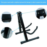 Guitars: Folding Guitar Stand Floor Rack Electric Acoustic Bass Gig Holder Rack Portable
