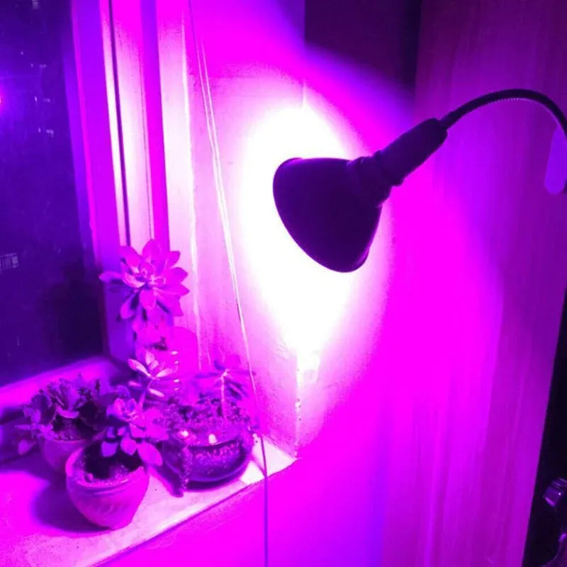 200 LED Clip-On Plant Grow Light with Flexible Gooseneck - 1 Pc