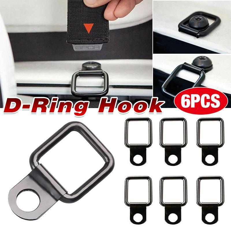 Cross Bar: 6PCS Black Heavy Duty Fixing Point Anchor Eye Tie Down Lashing Loop D-Ring Hook