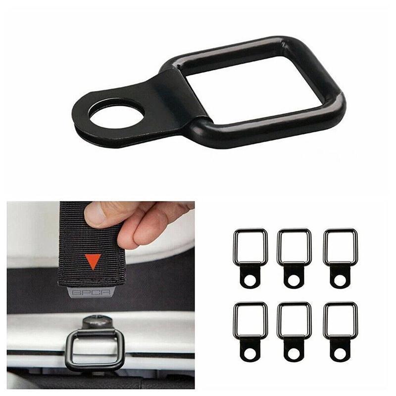 Cross Bar: 6PCS Black Heavy Duty Fixing Point Anchor Eye Tie Down Lashing Loop D-Ring Hook