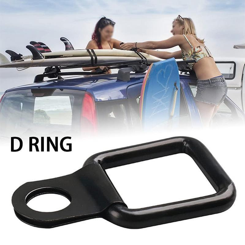 Cross Bar: 6PCS Black Heavy Duty Fixing Point Anchor Eye Tie Down Lashing Loop D-Ring Hook