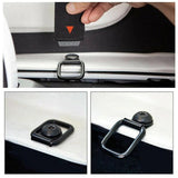 6PCS Black Heavy Duty Fixing Point Anchor Eye Tie Down Lashing Loop D-Ring Hook