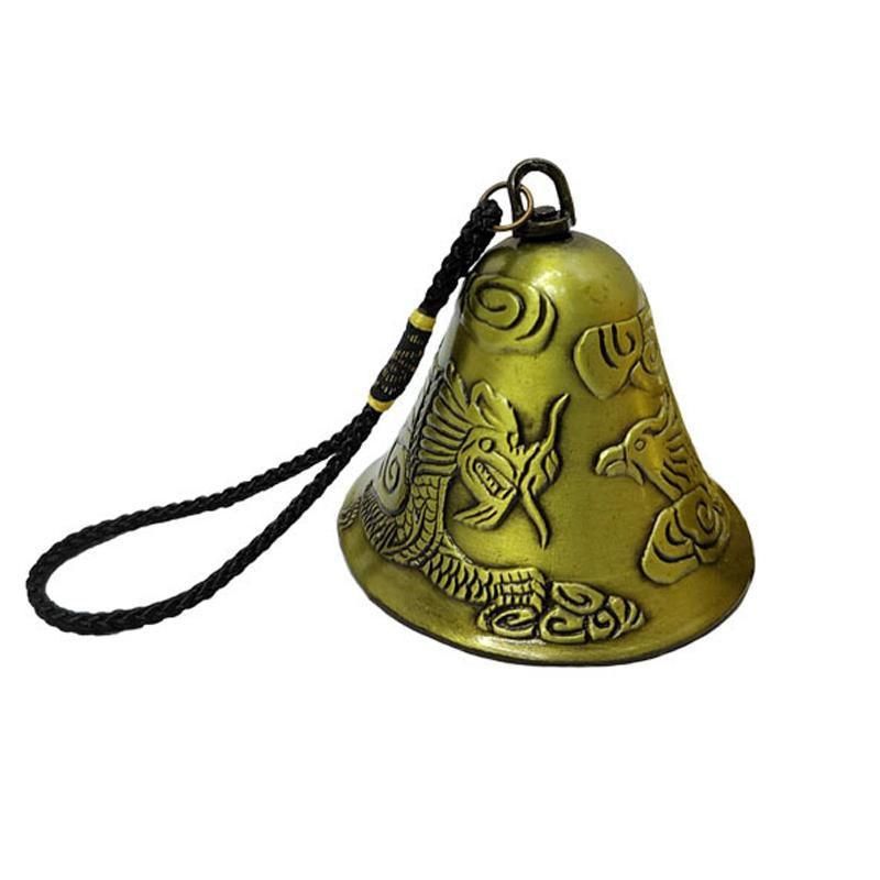 48cm Hanging Wind Chime with Bells and Coin Accents for Garden and Home - 1 Pc