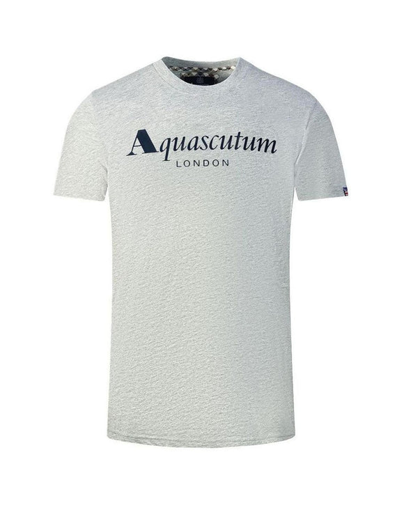 Aquascutum Men's Gray Cotton T-Shirt - L