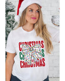 White Christmas Bowknot Graphic Tee - 2XL