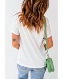 White Christmas Bowknot Graphic Tee - 2XL