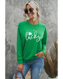 Azura Exchange Lucky Clover Print Graphic Sweatshirt - 2XL