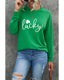 Azura Exchange Lucky Clover Print Graphic Sweatshirt - M