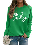 Azura Exchange Lucky Clover Print Graphic Sweatshirt - M