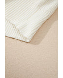 White Striped Merry Bright Letter Christmas Sweater - 2XL