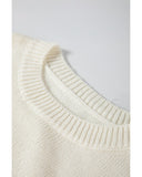 White Snowflake Christmas Tunic Sweater - L