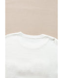 White Tinsel Merry and Bright Graphic Christmas Sweater - S