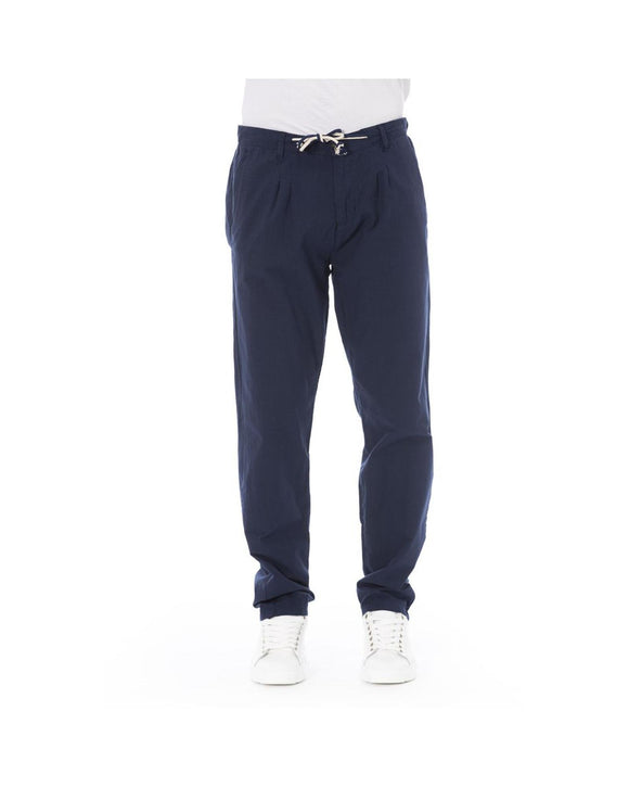 Drawstring Closure Chino Trousers with Side and Back Pockets 46 IT Men