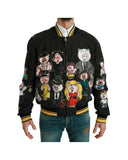 Dolce & Gabbana Bomber Jacket with Multicolor Motive 48 IT Men