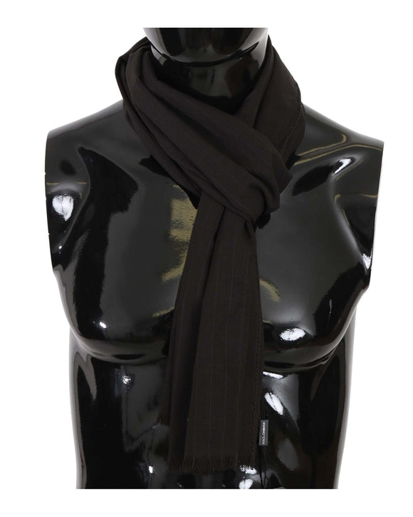 Dolce & Gabbana Mens Striped Wool Scarf One Size Men