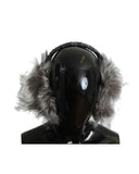 Dolce & Gabbana Crystal Fox Fur Earmuffs One Size Women