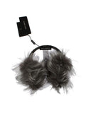Dolce & Gabbana Crystal Fox Fur Earmuffs One Size Women