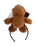 Dolce & Gabbana Brown Teddy Bear Crystal Hair Band One Size Women