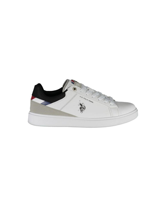 US POLO ASSN Men's White Polyester Sneaker - 45 EU