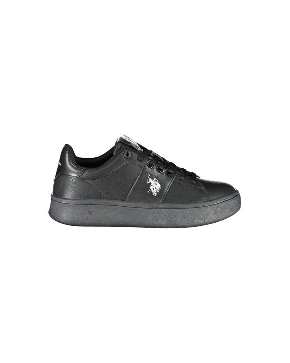 US POLO ASSN Women's Black Polyester Sneaker - 38 EU