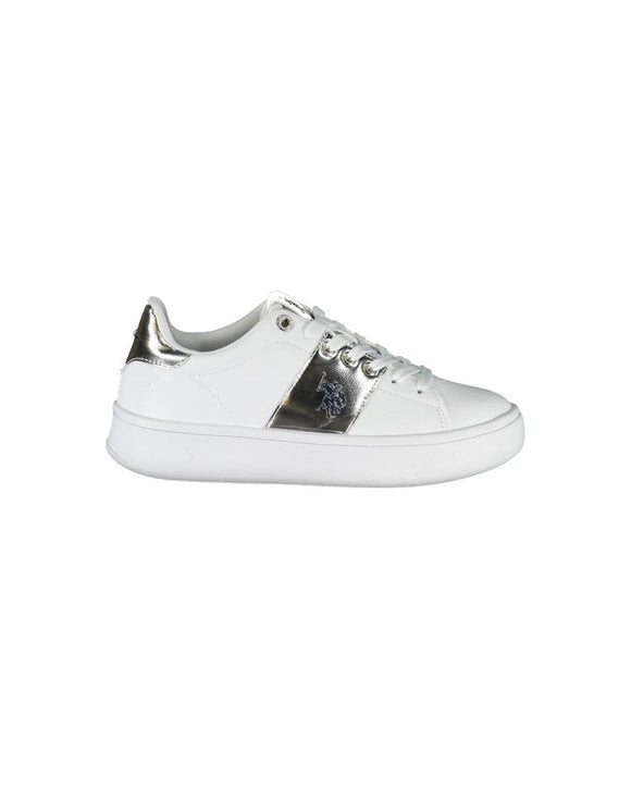 US POLO ASSN Women's White Polyester Sneaker - 35 EU