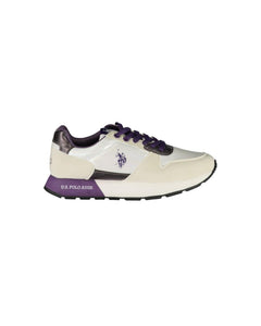 US POLO ASSN Women's White Polyester Sneaker - 39 EU