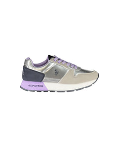 US POLO ASSN Women's Silver Polyester Sneaker - 37 EU