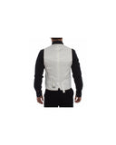 Dolce & Gabbana White Cotton Silk Blend Dress Vest 44 IT Men