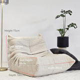 Sofas & Sofa Beds: Vacuum-Packed, Comfy Mid Century Togo Lounge Sofa Modern Backrest White Corduroy Armless Retro Decorative Cozy Seat for Indoor
