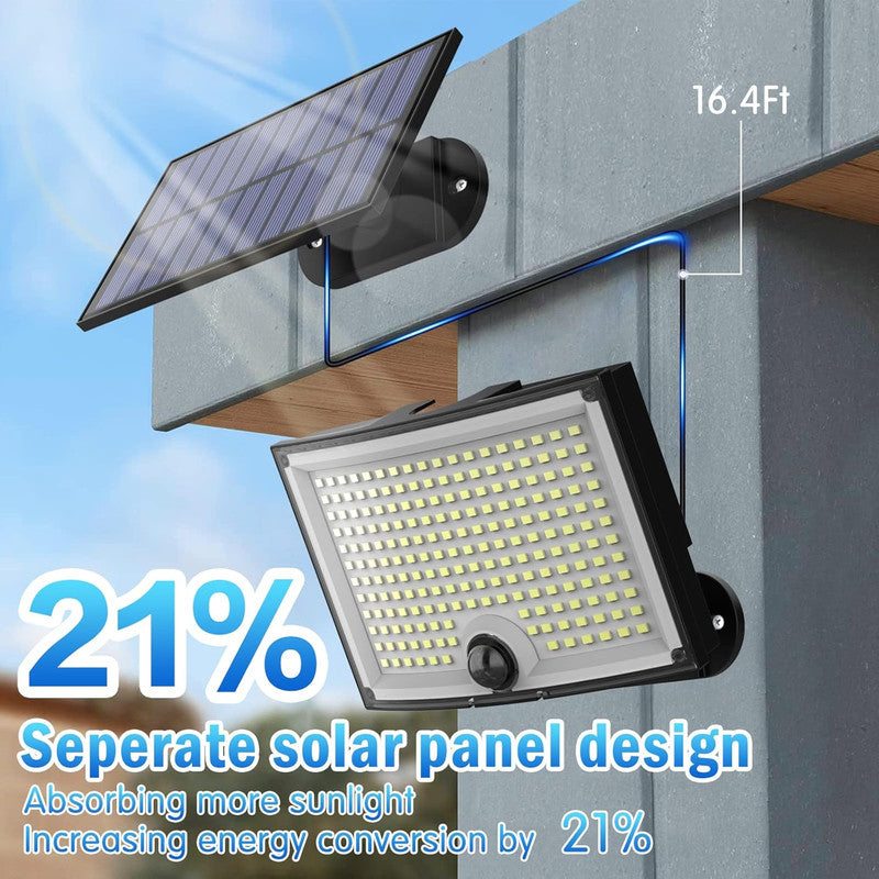 Other Outdoor Lights: KagoLing Solar Lights Outdoor 202 LED Motion Sensor Lights IP65 Waterproof 120 Degree Beam Angle Solar Garden Lights 2 Pack with 5M Cable