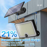 Other Outdoor Lights: KagoLing Solar Lights Outdoor 202 LED Motion Sensor Lights IP65 Waterproof 120 Degree Beam Angle Solar Garden Lights 2 Pack with 5M Cable