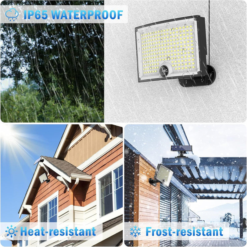 Other Outdoor Lights: KagoLing Solar Lights Outdoor 202 LED Motion Sensor Lights IP65 Waterproof 120 Degree Beam Angle Solar Garden Lights 2 Pack with 5M Cable