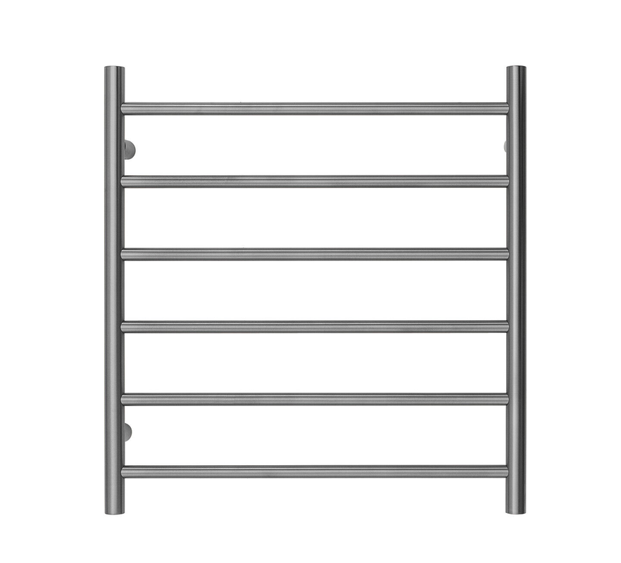 Kitchen & Bathroom DIY: Premium Brushed Chrome Towel Rack - 6 Bars, Round Design, AU Standard, 650x620mm Wide