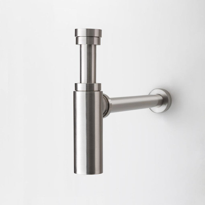 Kitchen & Bathroom DIY: 2023 Brushed Nickel p trap ROUND BOTTLE TRAP 32/40 mm WASTE for wall hung basin vanit