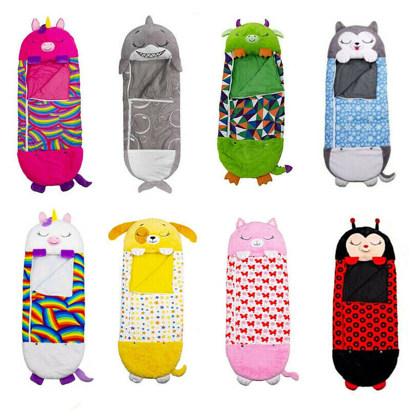 Sleeping Bags: 2022 Sleeping Bag Happy Nappers Kids Children Blanket Winter fluffy warm Xmas Gift