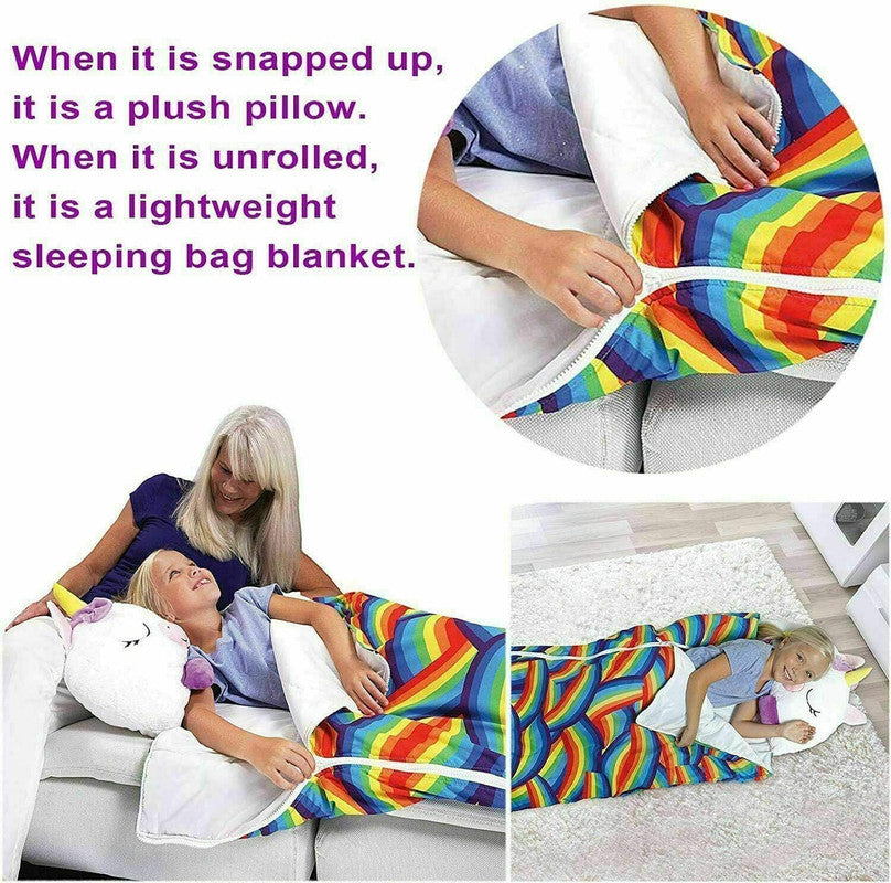 Sleeping Bags: 2022 Sleeping Bag Happy Nappers Kids Children Blanket Winter fluffy warm Xmas Gift