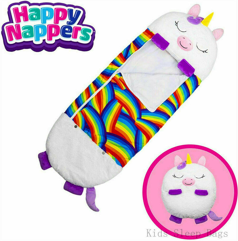 Sleeping Bags: 2022 Sleeping Bag Happy Nappers Kids Children Blanket Winter fluffy warm Xmas Gift