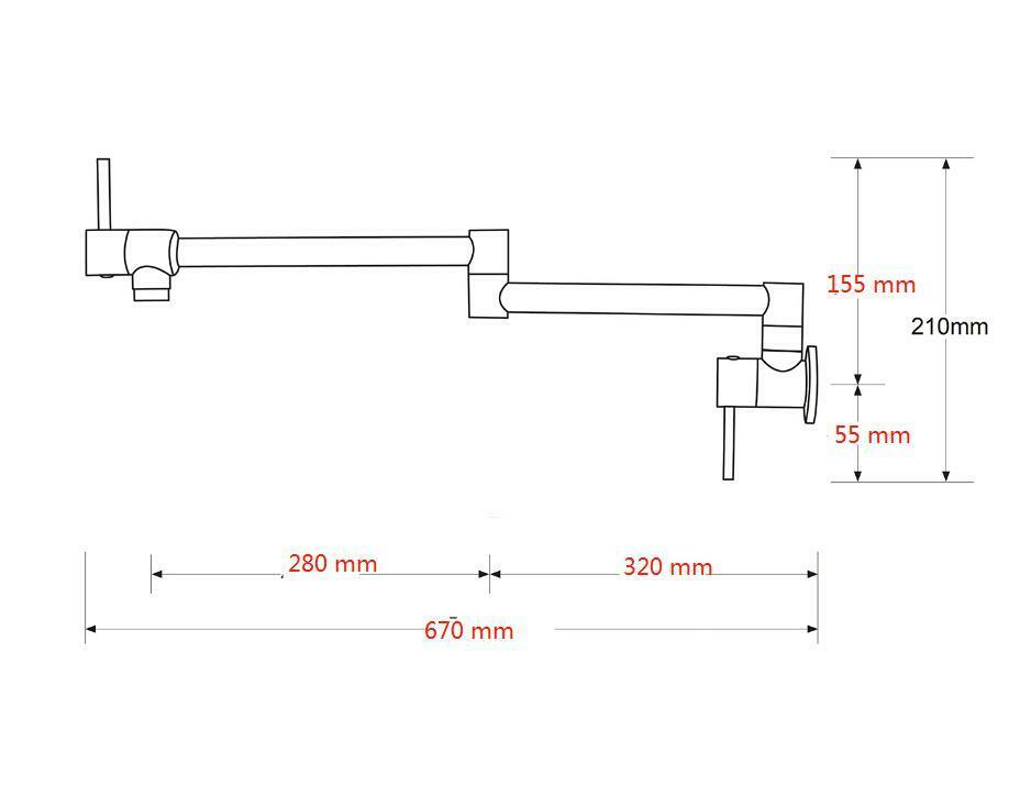 Shower Accessories: 2023 Brushed Gold Kitchen tap Wall Mounted Pot Filler Single Cold Water inlet