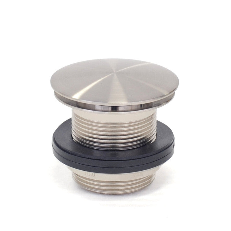 Kitchen & Bathroom DIY: 2021 new brushed Nickel Brushed stainless steel Pop Up Waste Plug 40 mm NO Overflow