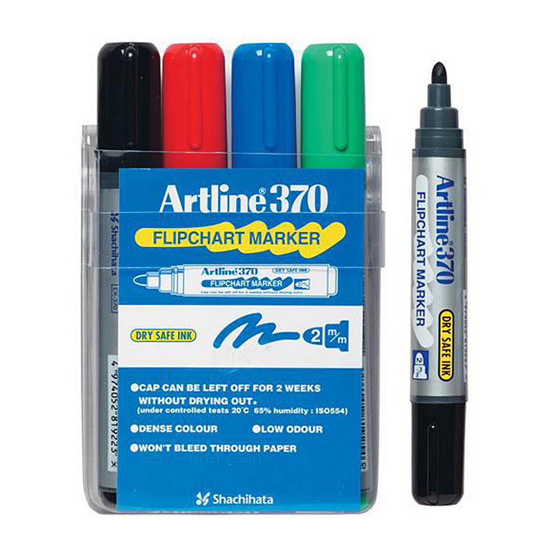 Pens & Pencils: Artline 370 FChrt Mkr Ast Wlt4