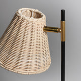 Table Lamps: Yvette Rattan Floor Lamp