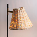 Table Lamps: Yvette Rattan Floor Lamp