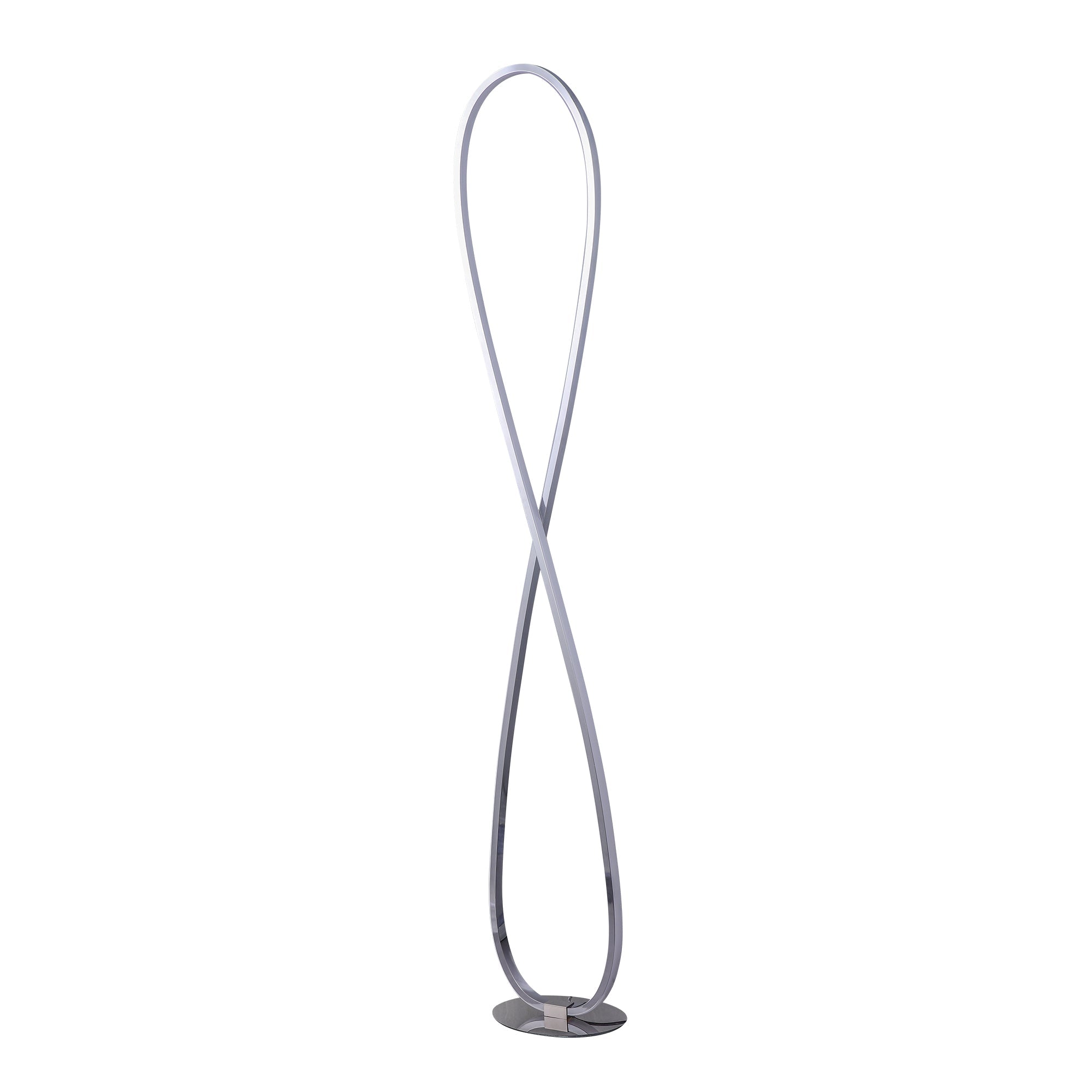 Infinite LED Floor Lamp - Chrome