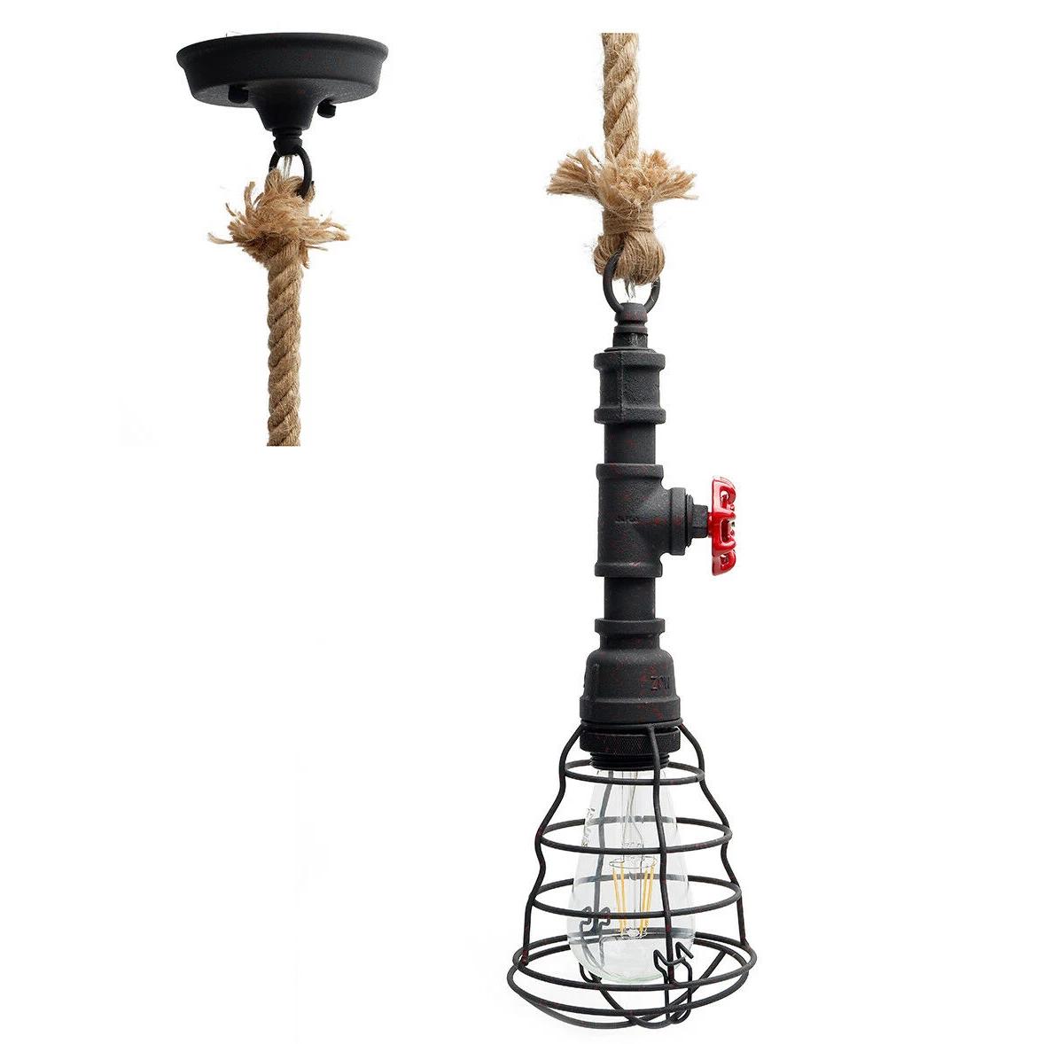 Automotive Repair & Speciality Tools: Vantage Pipe Pendant Light - Rusty