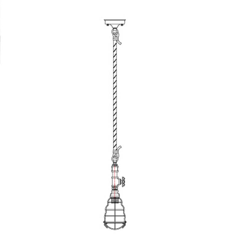 Automotive Repair & Speciality Tools: Vantage Pipe Pendant Light - Rusty
